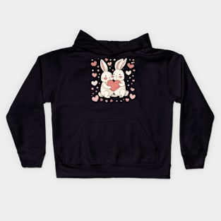 Sweet Bunny, Heart Kids Hoodie